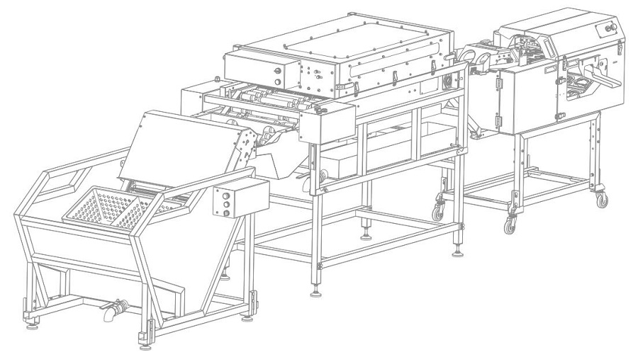 上蛋+洗蛋+雙排敲蛋機組合生產(chǎn)線